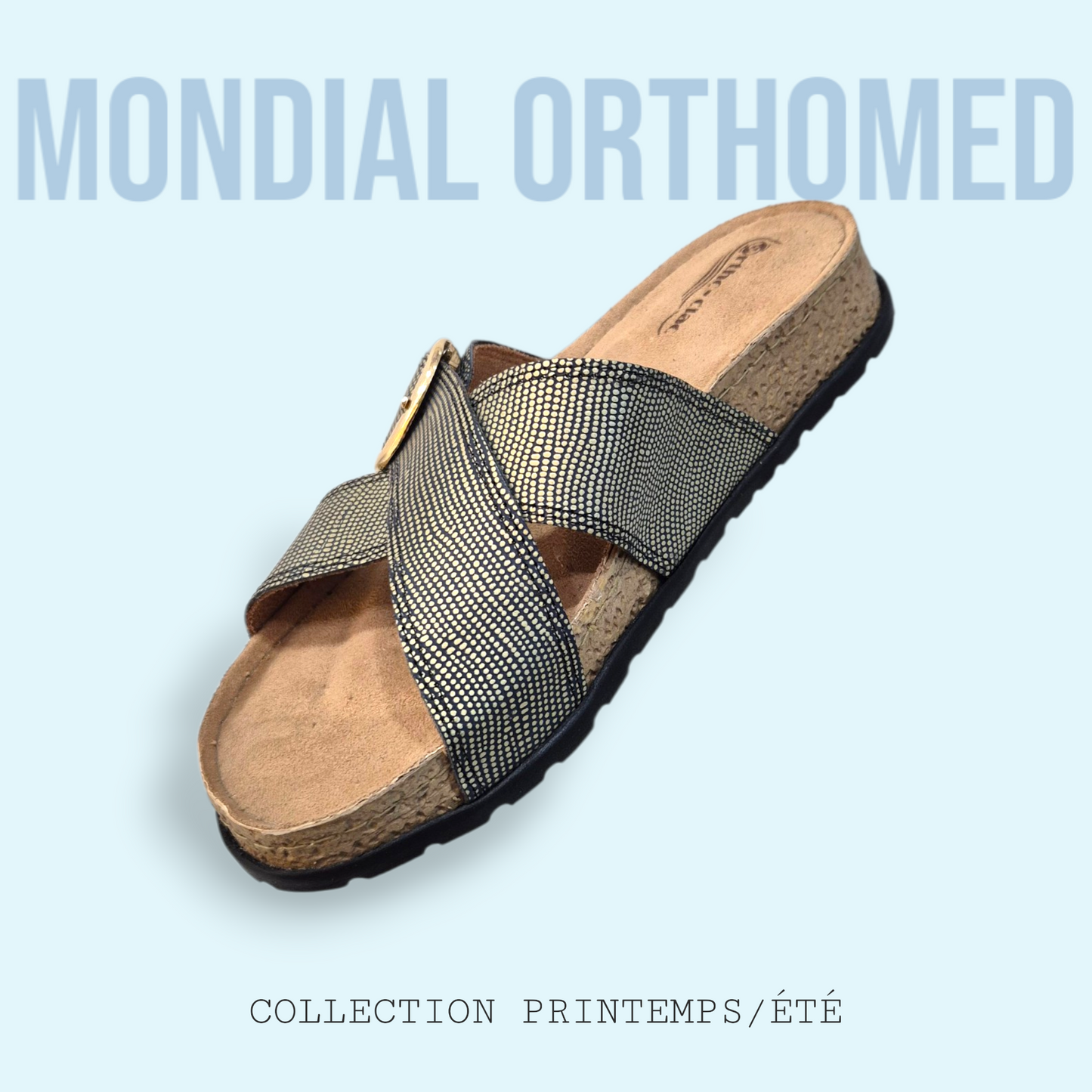 Claquette Femme Doré ORTHO-CLAQ L2-D