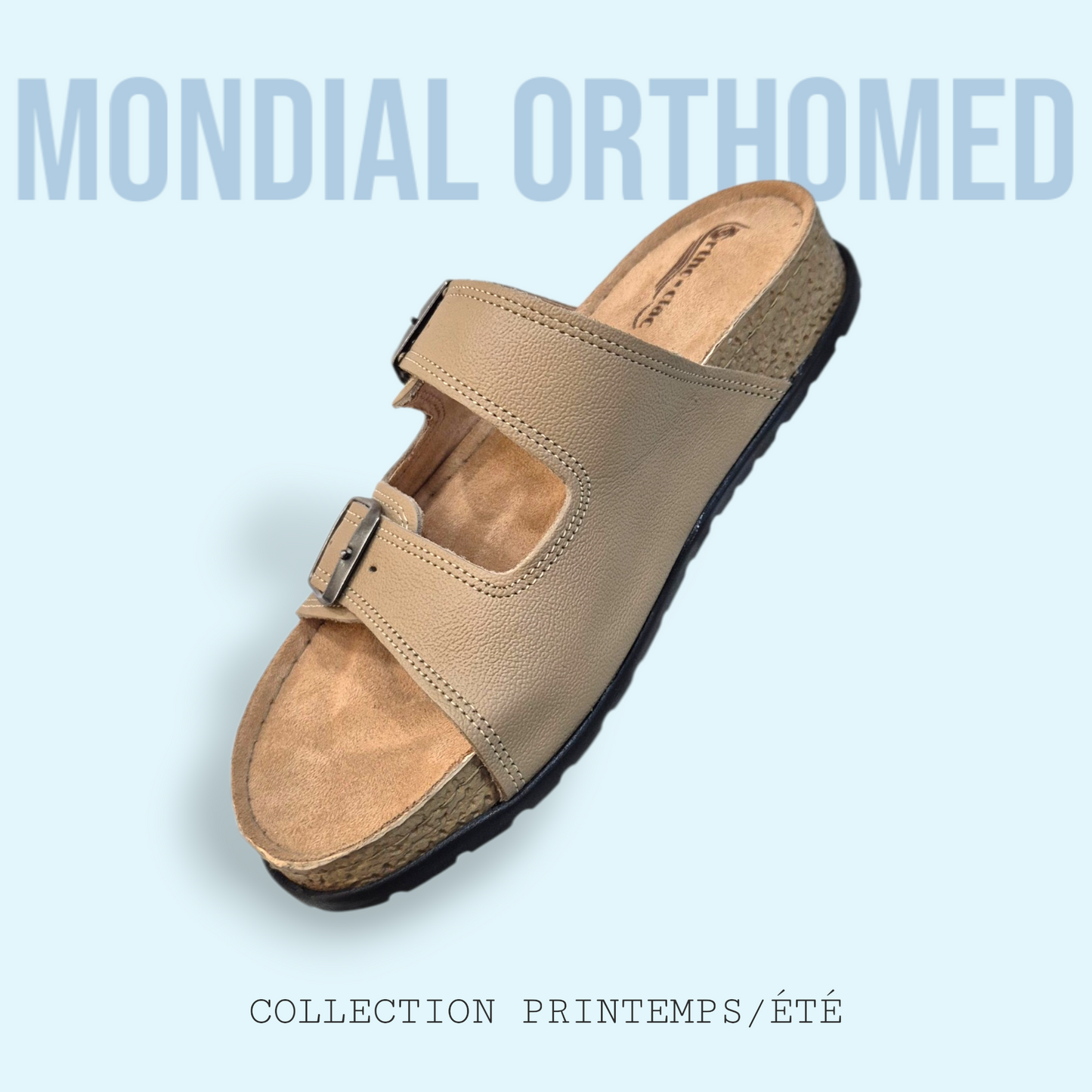 Claquette Femme Taupe ORTHO-CLAQ L10-Ta