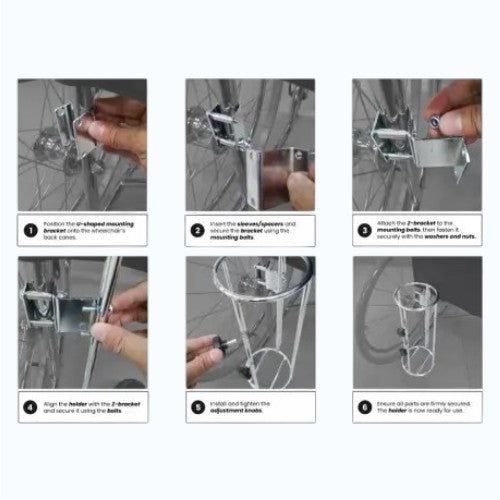 Support De Bouteille D'Oxygène Universel Pour Fauteuil Roulant
