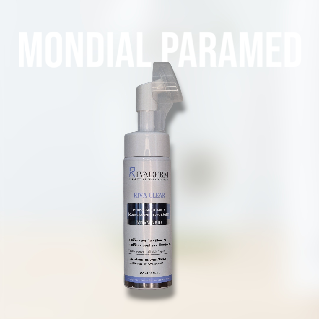 RIVADERM RIVA CLEAR MOUSSE NETTOYANTE ECLAIRCISSANTE 200ML