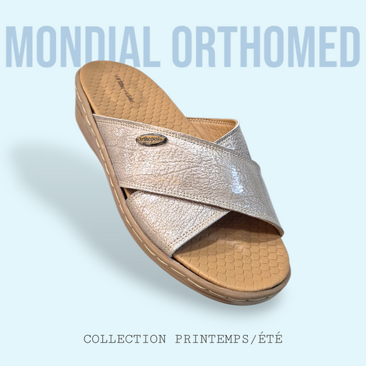 Sabot Femme Amovible Beige-Rosé ORTHO-CLAQ A2-BER