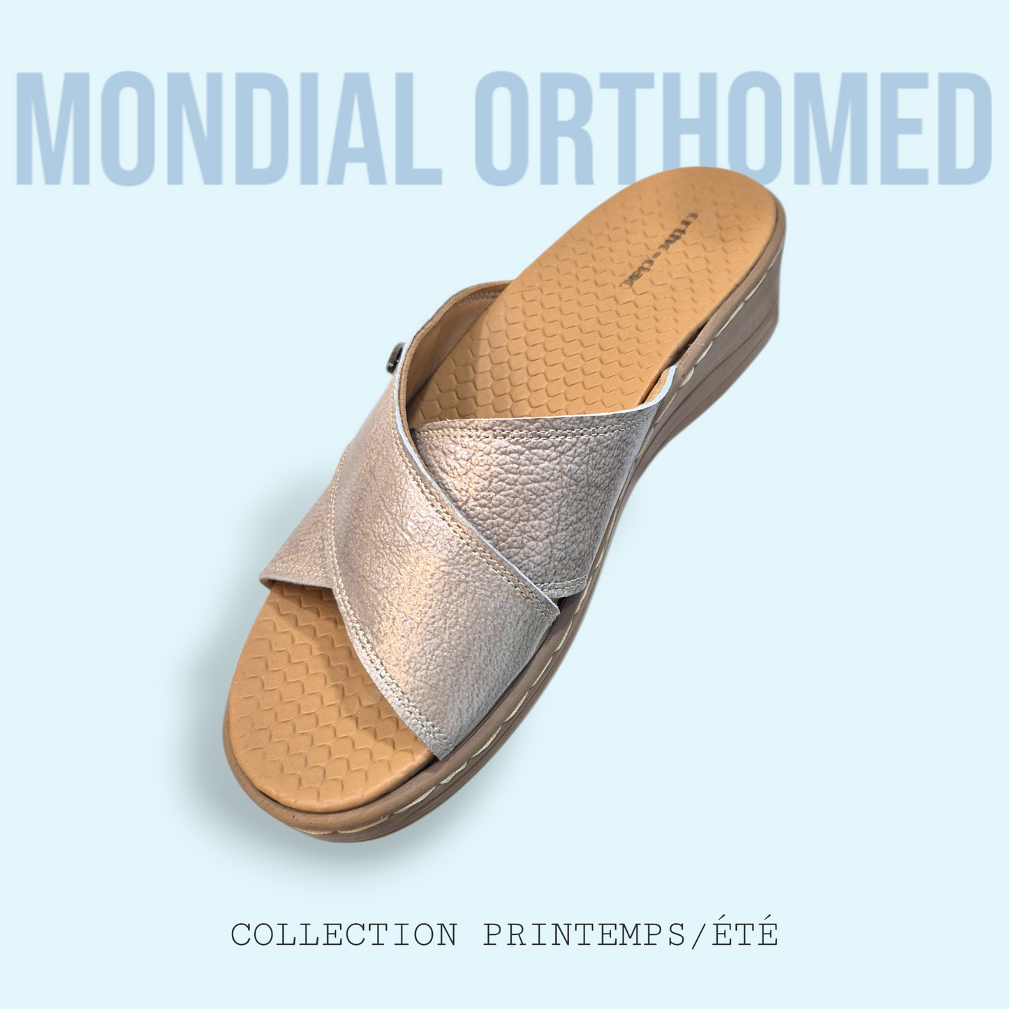 Sabot Femme Amovible Beige-Rosé ORTHO-CLAQ A2-BER