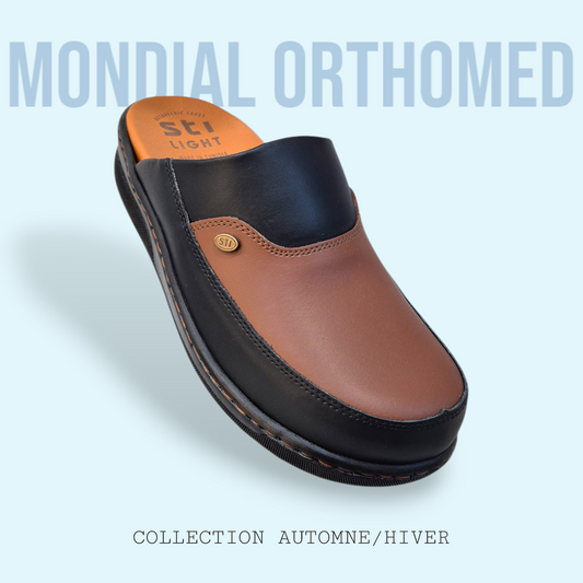 Sabot Homme Noir-Caramel STI FT01