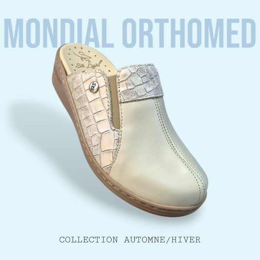 Sabot Femme Beige Croco STI EV010