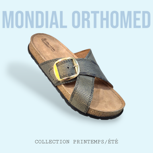 Claquette Femme Doré ORTHO-CLAQ L2-D