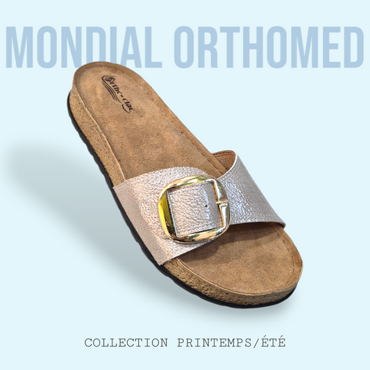 Claquette Femme Beige/Rosé ORTHO-CLAQ L8-BER