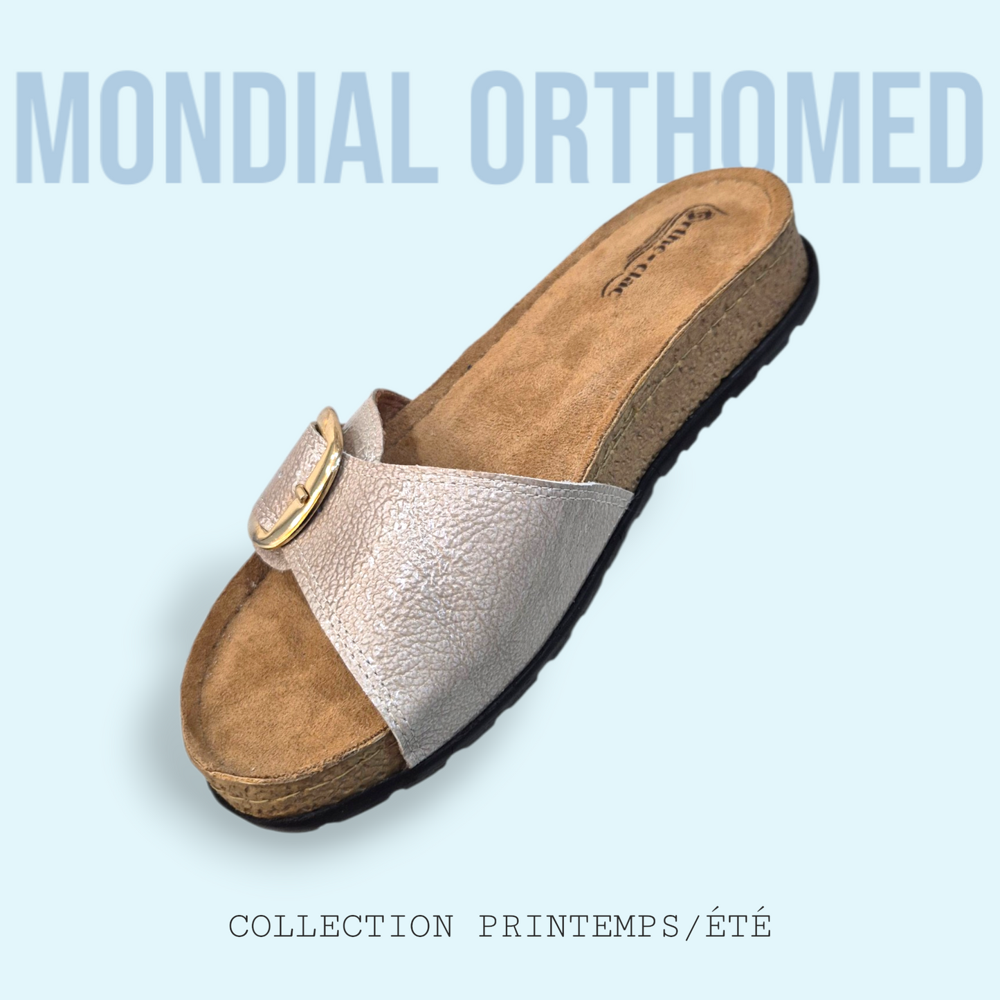 Claquette Femme Beige/Rosé ORTHO-CLAQ L8-BER