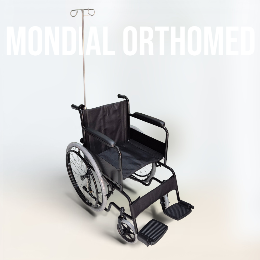 Potence Porte-Sérum Réglable pour Fauteuil Roulant