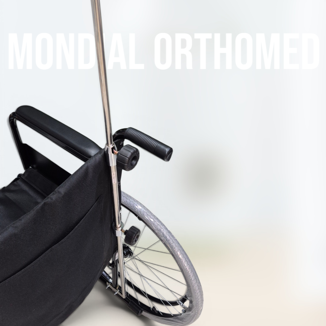 Potence Porte-Sérum Réglable pour Fauteuil Roulant