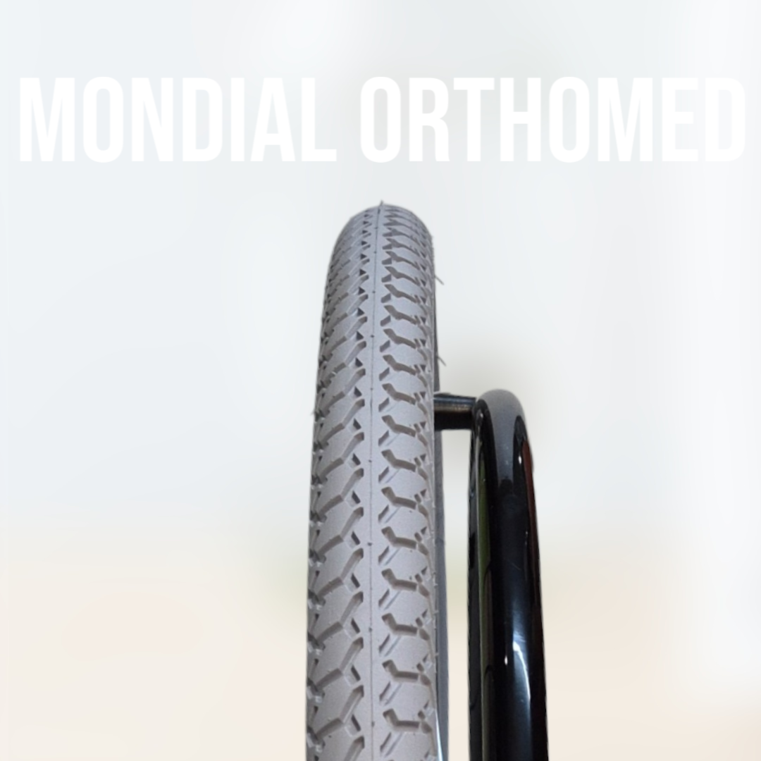 Roue Arrière Gonflable 24" avec Cerceau pour Fauteuil Roulant Standard