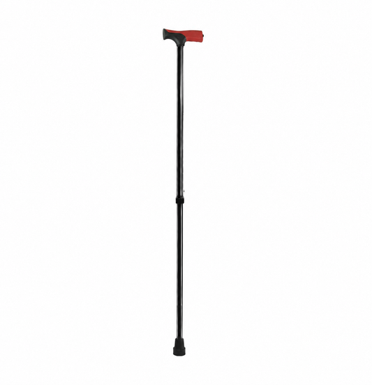 Canne en T MOM 929 L – Poignée Confort Rouge