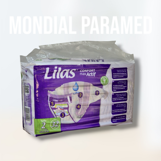 LILAS CONFORT MAX COUCHE BEBE 3-5KG 32 PIECES