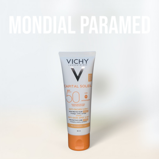 VICHY CAPITAL SOLEIL SOIN ANTI TACHES TEINTEE 3EN1 SPF50 50ML