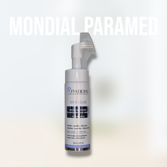 RIVADERM RIVA CLEAR MOUSSE NETTOYANTE ECLAIRCISSANTE 200ML